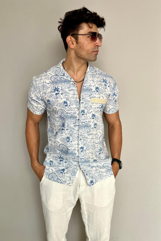 Santorini shirt (Blue) - SPF wear